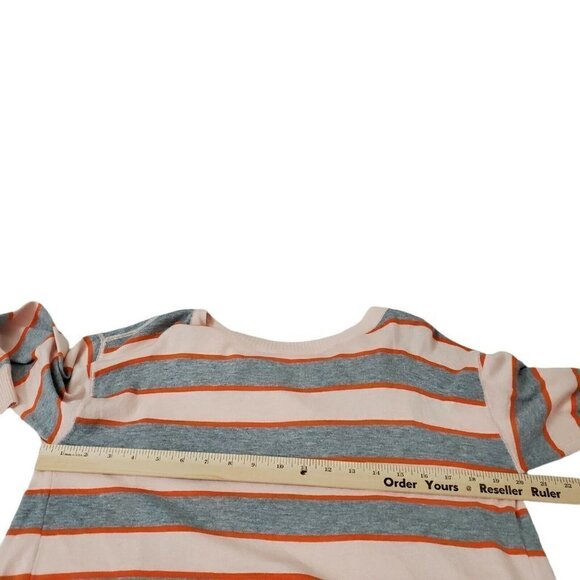 Market & Spruce Sweater Womens Small Striped Split Back Multicolor Soft Crew Top - Picture 9 of 11